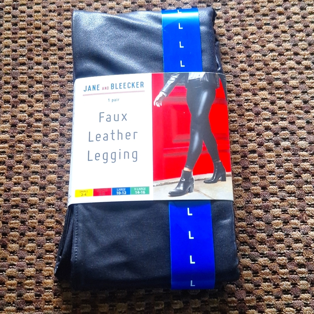 Lady's Jane and Bleecker faux leather leggings.(4)